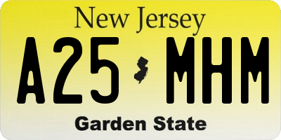 NJ license plate A25MHM
