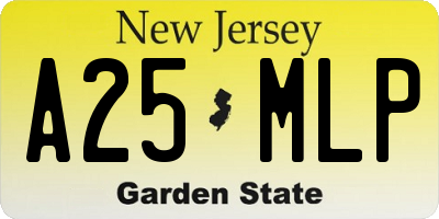 NJ license plate A25MLP
