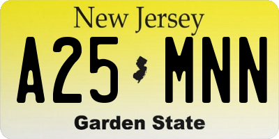 NJ license plate A25MNN