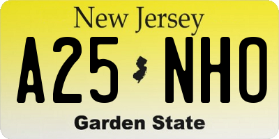 NJ license plate A25NHO