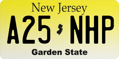 NJ license plate A25NHP