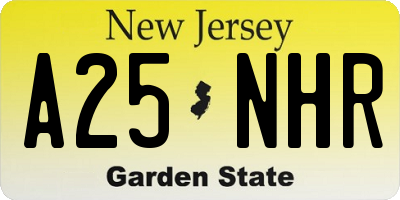 NJ license plate A25NHR