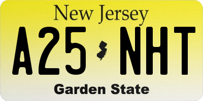 NJ license plate A25NHT