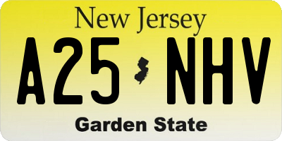 NJ license plate A25NHV