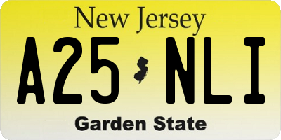 NJ license plate A25NLI