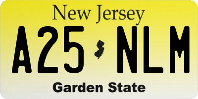 NJ license plate A25NLM