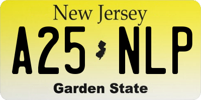 NJ license plate A25NLP