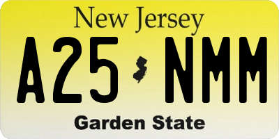 NJ license plate A25NMM
