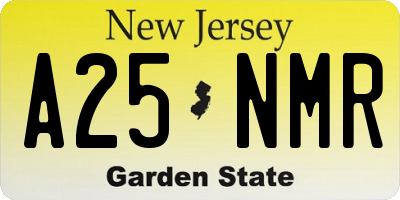 NJ license plate A25NMR