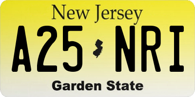 NJ license plate A25NRI