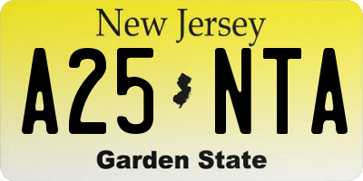 NJ license plate A25NTA