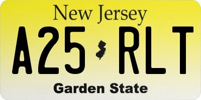NJ license plate A25RLT