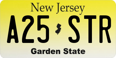 NJ license plate A25STR