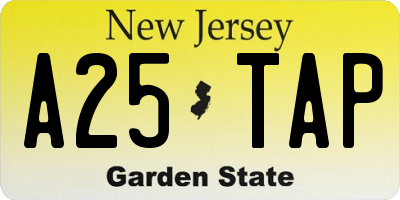NJ license plate A25TAP
