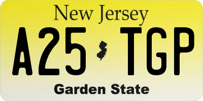 NJ license plate A25TGP