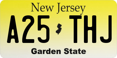 NJ license plate A25THJ