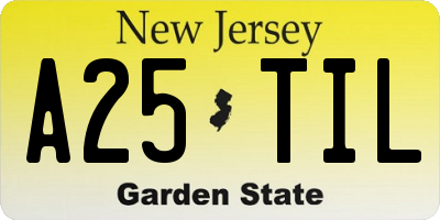 NJ license plate A25TIL