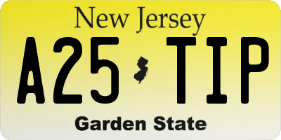 NJ license plate A25TIP