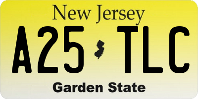 NJ license plate A25TLC
