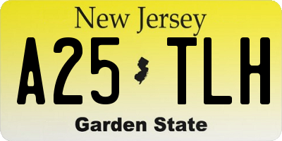 NJ license plate A25TLH