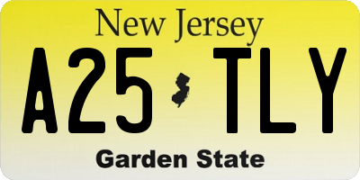 NJ license plate A25TLY