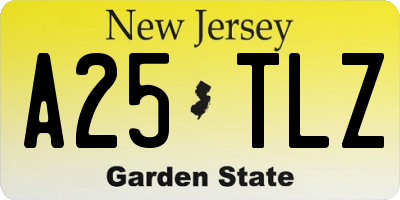 NJ license plate A25TLZ