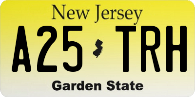 NJ license plate A25TRH