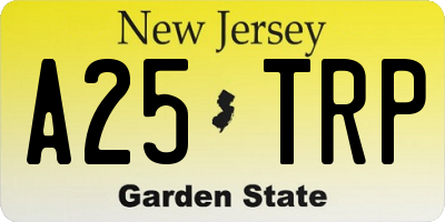 NJ license plate A25TRP
