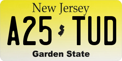 NJ license plate A25TUD