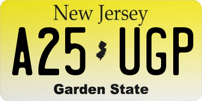 NJ license plate A25UGP