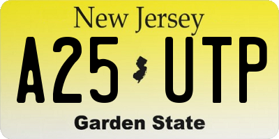 NJ license plate A25UTP