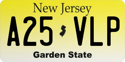 NJ license plate A25VLP