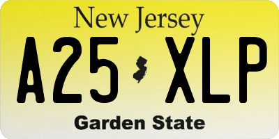 NJ license plate A25XLP