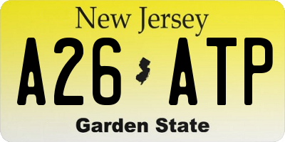 NJ license plate A26ATP