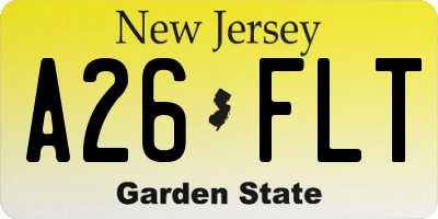 NJ license plate A26FLT