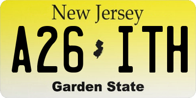 NJ license plate A26ITH
