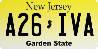 NJ license plate A26IVA