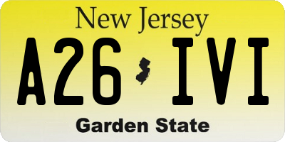 NJ license plate A26IVI