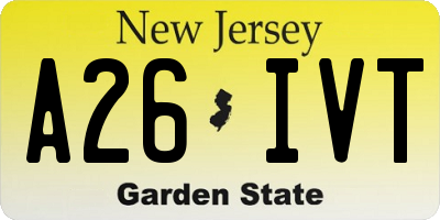 NJ license plate A26IVT