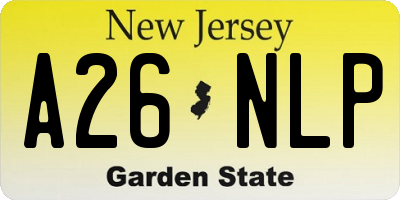 NJ license plate A26NLP