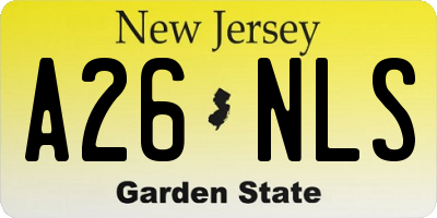 NJ license plate A26NLS
