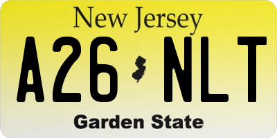 NJ license plate A26NLT