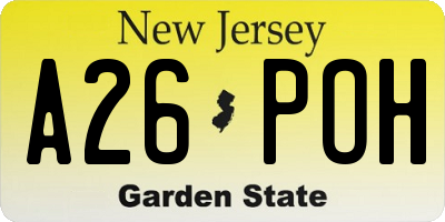 NJ license plate A26POH