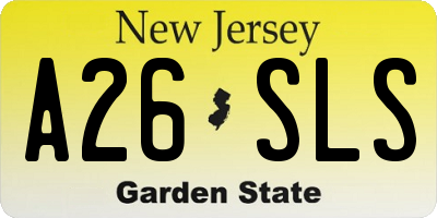 NJ license plate A26SLS