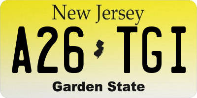 NJ license plate A26TGI