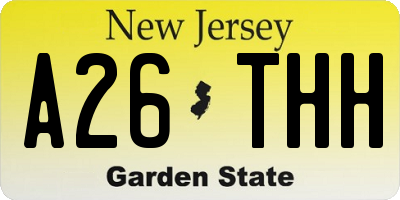 NJ license plate A26THH