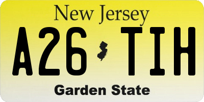 NJ license plate A26TIH