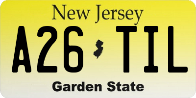 NJ license plate A26TIL