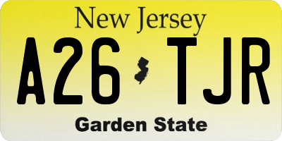 NJ license plate A26TJR