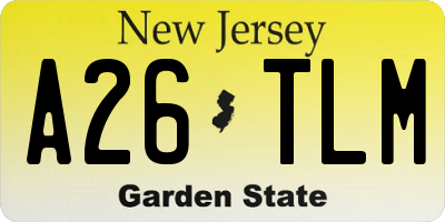 NJ license plate A26TLM